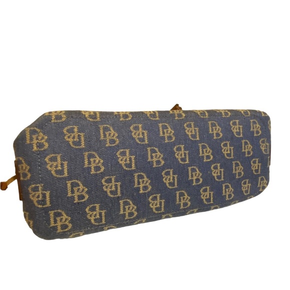DOONEY & Bourke Blue Signature Leather & Canvas Top handle satchel crossbody bag - Picture 5 of 12
